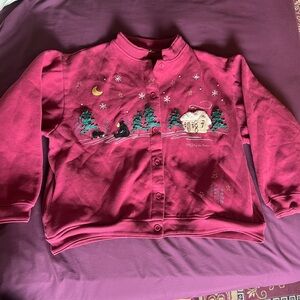 Vintage Embroidered “YMCA of the Rockies” Button Up Sweatshirt